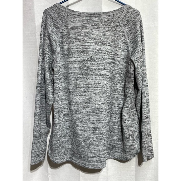Athleta Long Sleeve Shirt‎ Wide Neck Heather Gray Size XL - Picture 1 of 4
